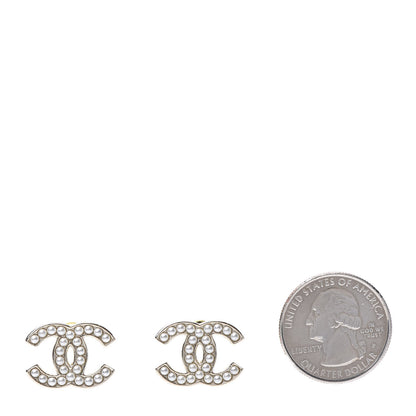 Chanel Pearl CC Earrings Gold 2 of 6