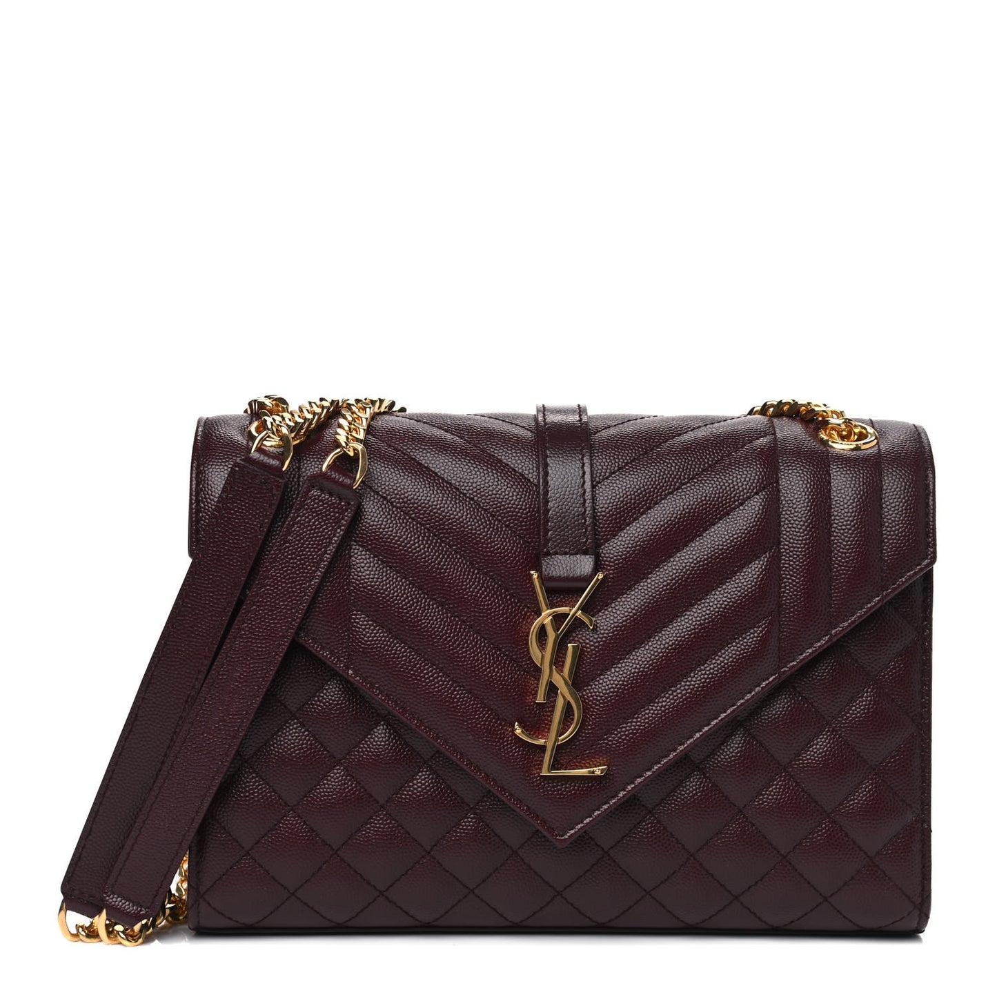 Grain De Poudre Textured Mixed Matelasse Medium Triquilt Monogram Satchel Rouge Legion