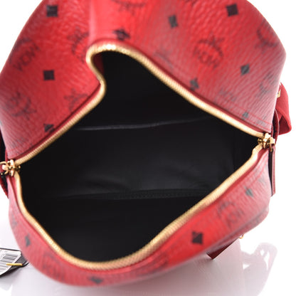 MCM Visetos Small Stark Backpack Ruby Red 5 of 8