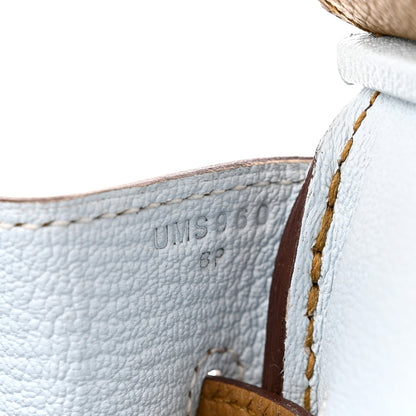 Hermes Togo Verso Birkin 30 Bronze Dore Bleu Brume 7 of 11