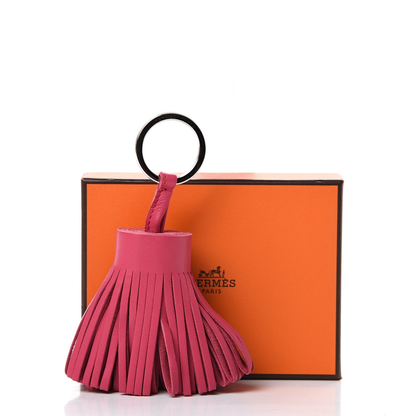Lambskin Carmen Tassel Key Holder Rose Shocking