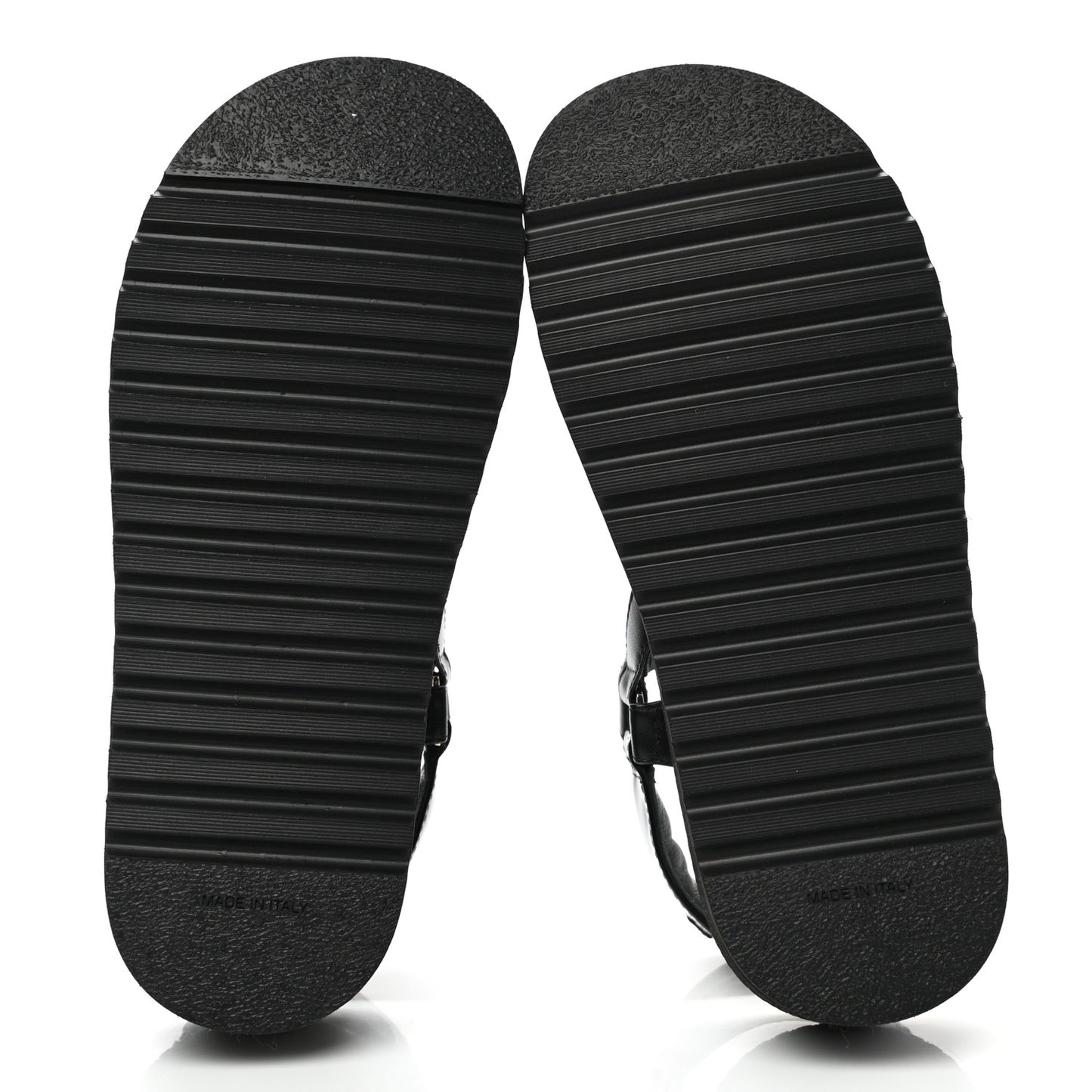 Lambskin Patent Logo Platform Sandals 36 Black