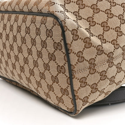 Gucci Monogram Dollar Calfskin O Drawstring Backpack Beige Ebony Testa di Moro Dark Chocolate 10 of 10