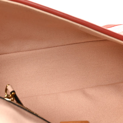 Fendi Canvas Vitello King FF Embroidered Baguette Rosa Quarzo Bloody Mary Multicolor 5 of 9