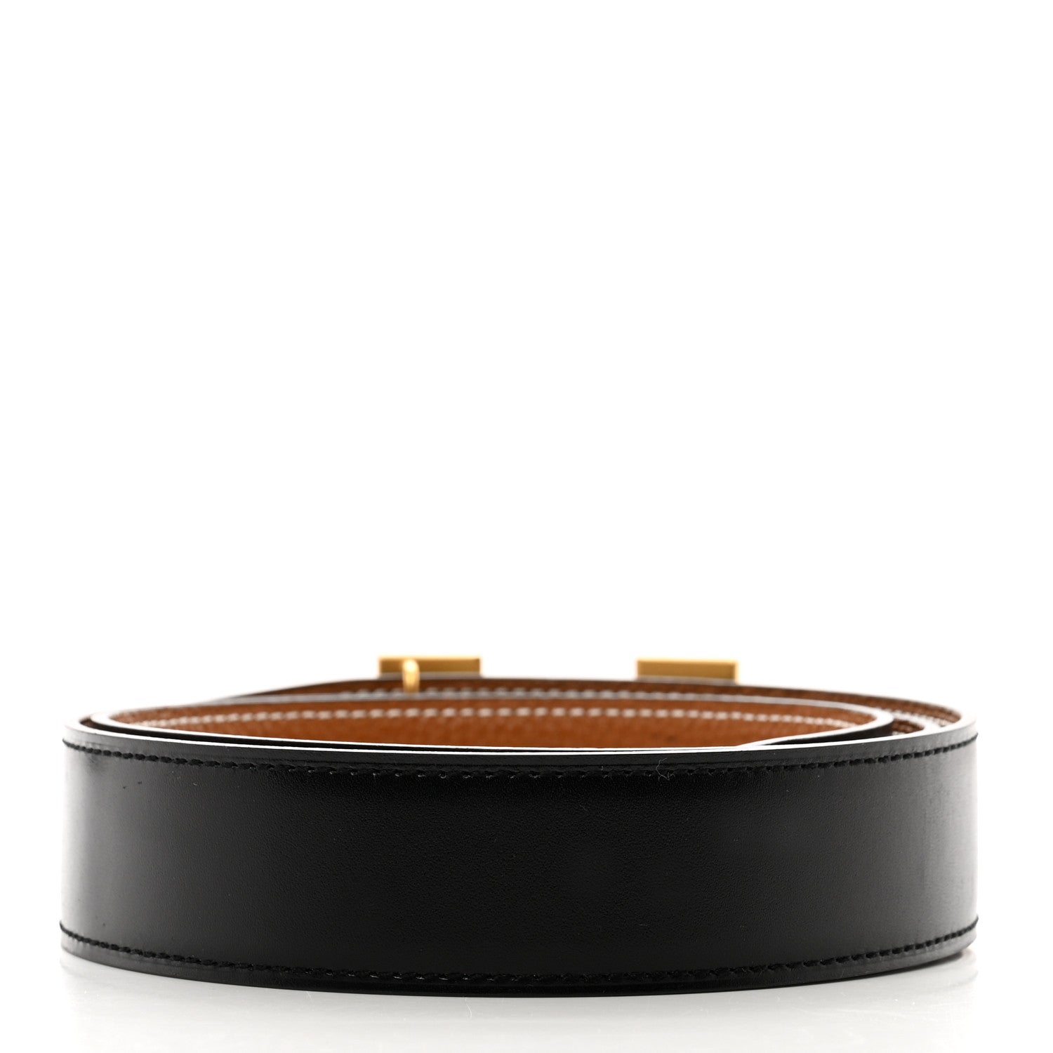 Hermes Box Togo 32mm H Belt 85 Black Gold 2 of 5