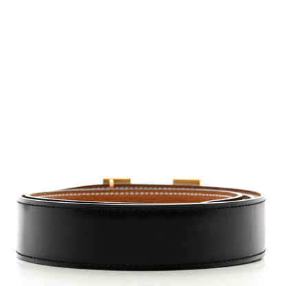 Hermes Box Togo 32mm H Belt 85 Black Gold 2 of 5