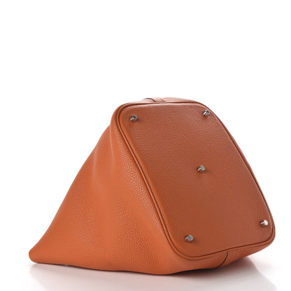 Hermes Taurillon Clemence Picotin Lock 26 GM Orange 4 of 11