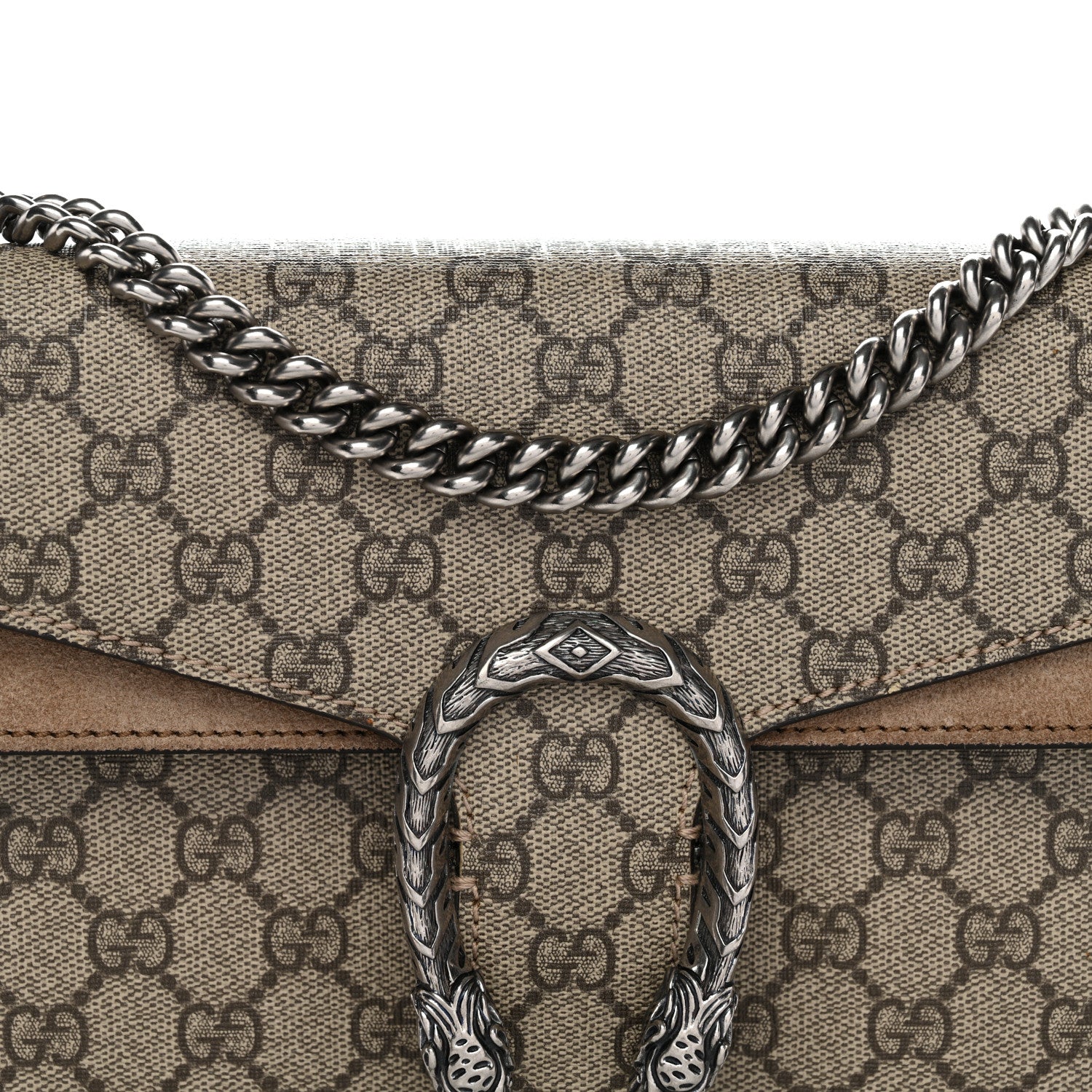 Gucci GG Supreme Monogram Small Dionysus Shoulder Bag Taupe 8 of 11