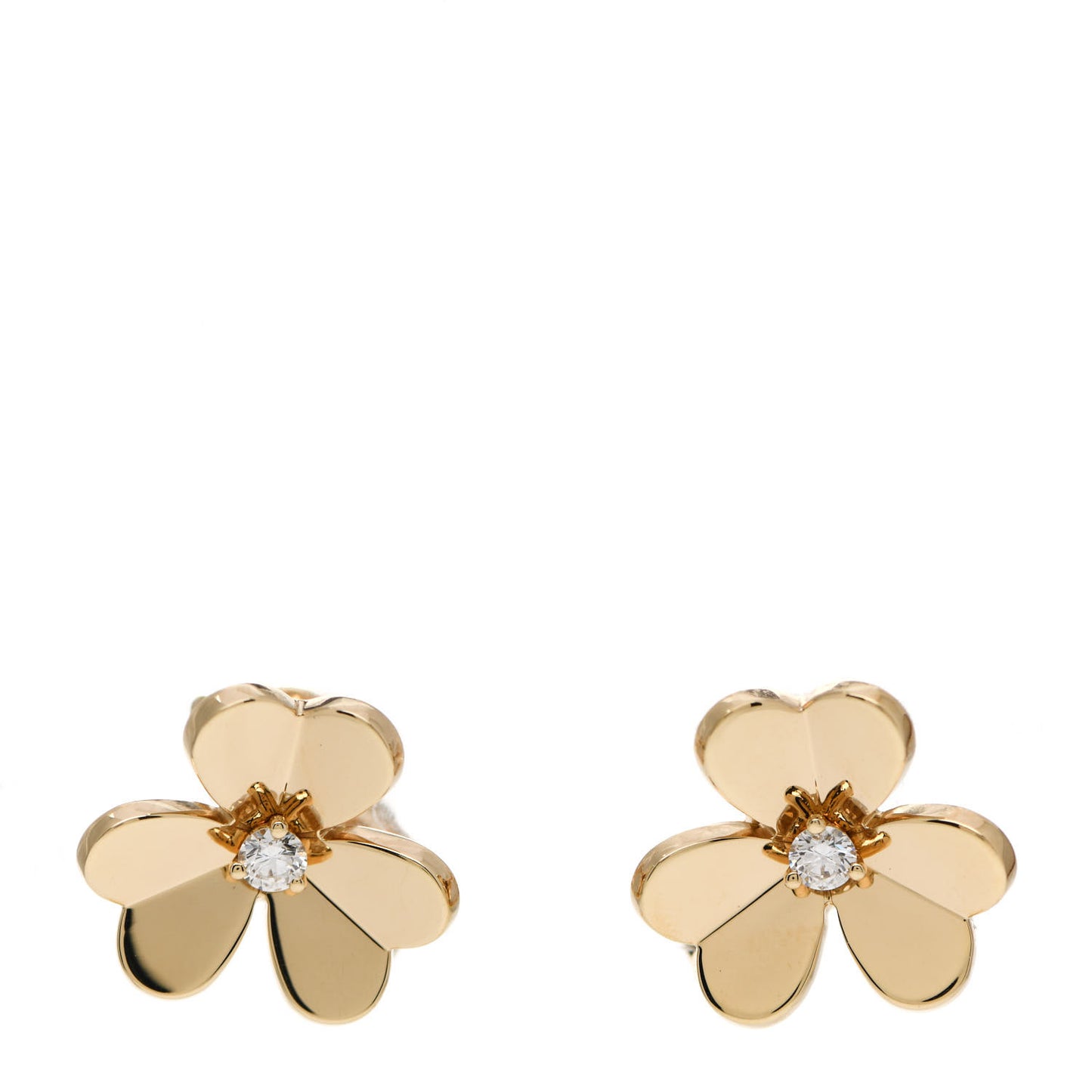 18K Yellow Gold Diamond Small Frivole Earrings
