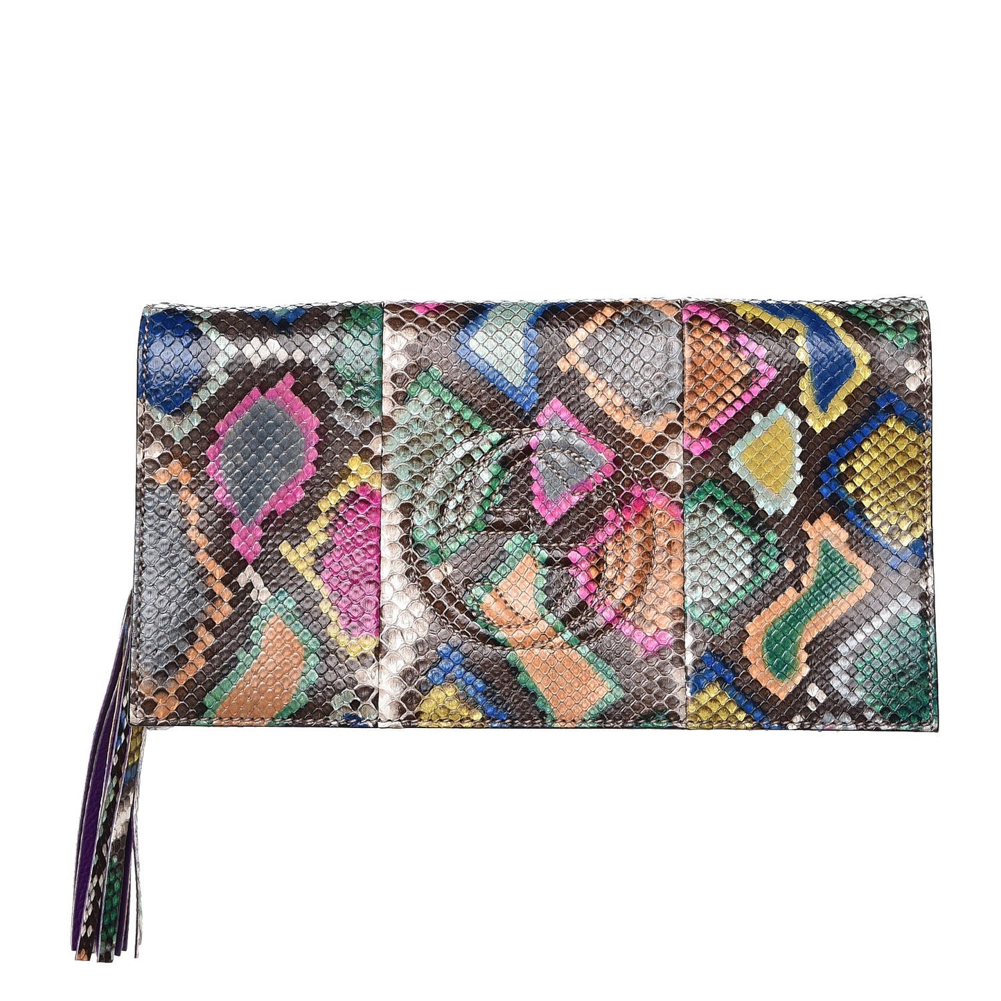 Python Medium Soho Clutch Multicolor