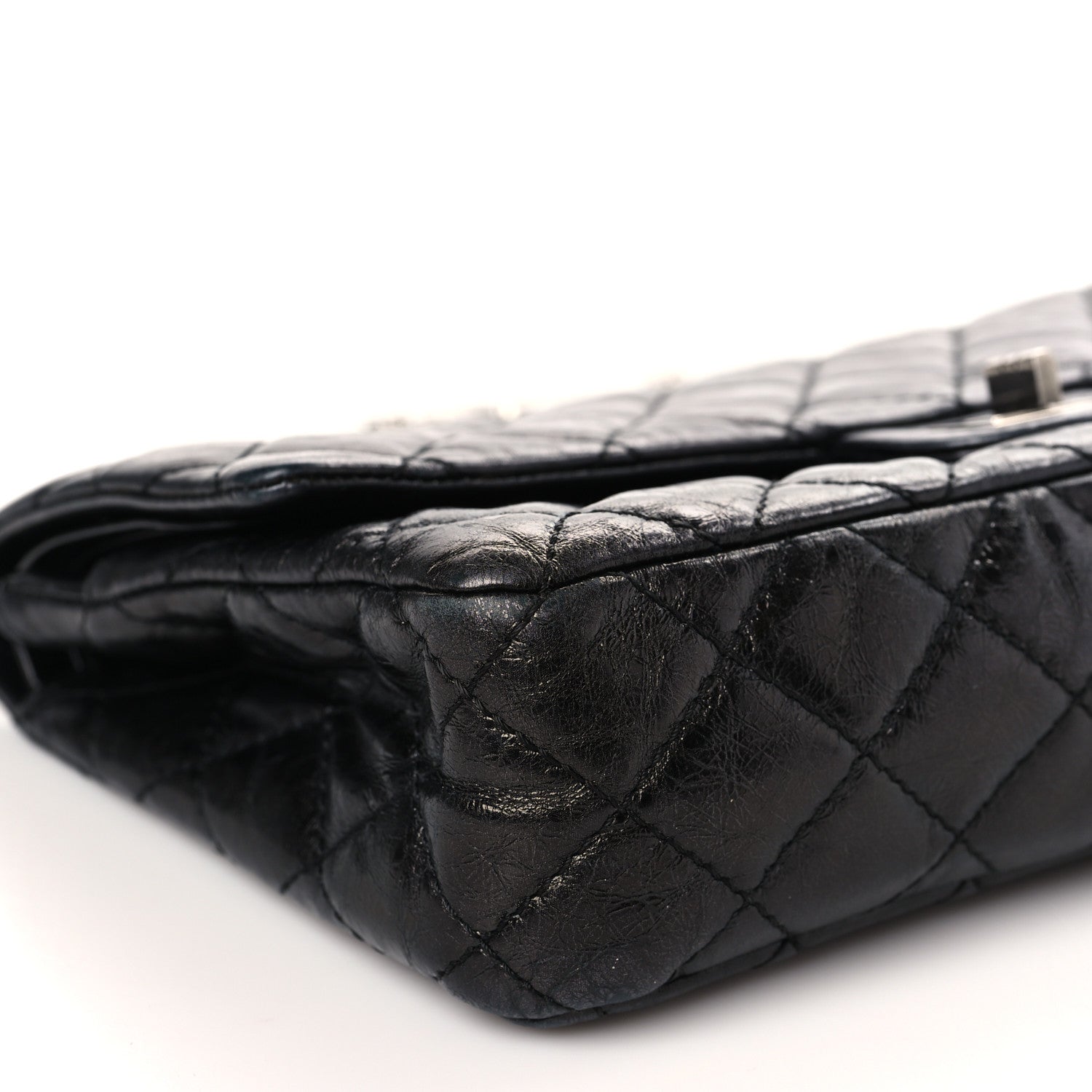 Chanel Metallic Aged Calfskin Quilted 2.55 Reissue 226 Flap Black 8 of 9