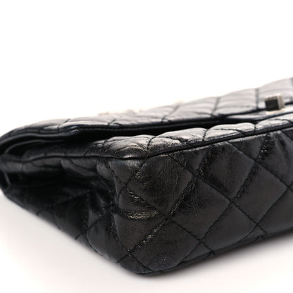 Chanel Metallic Aged Calfskin Quilted 2.55 Reissue 226 Flap Black 8 of 9