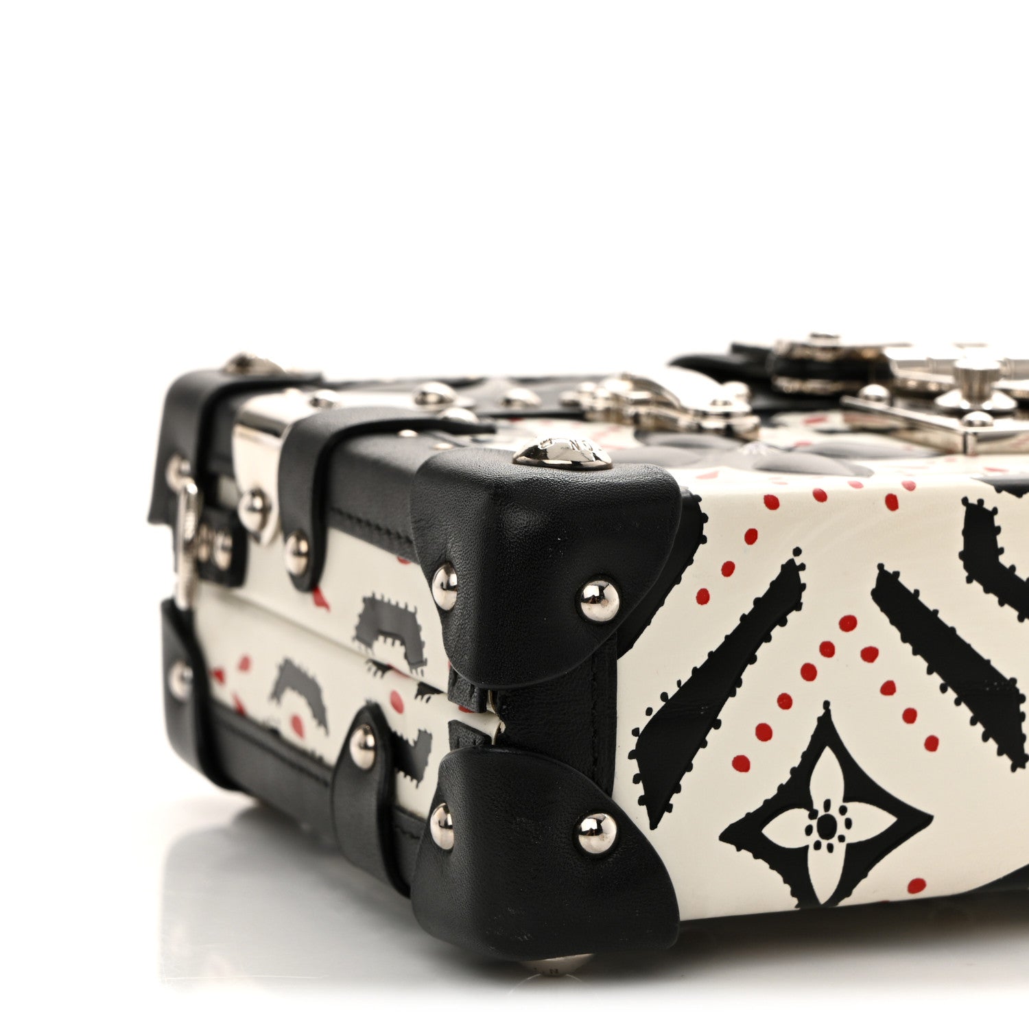 Louis Vuitton Calfskin Graphic Print Petite Malle 9 of 15