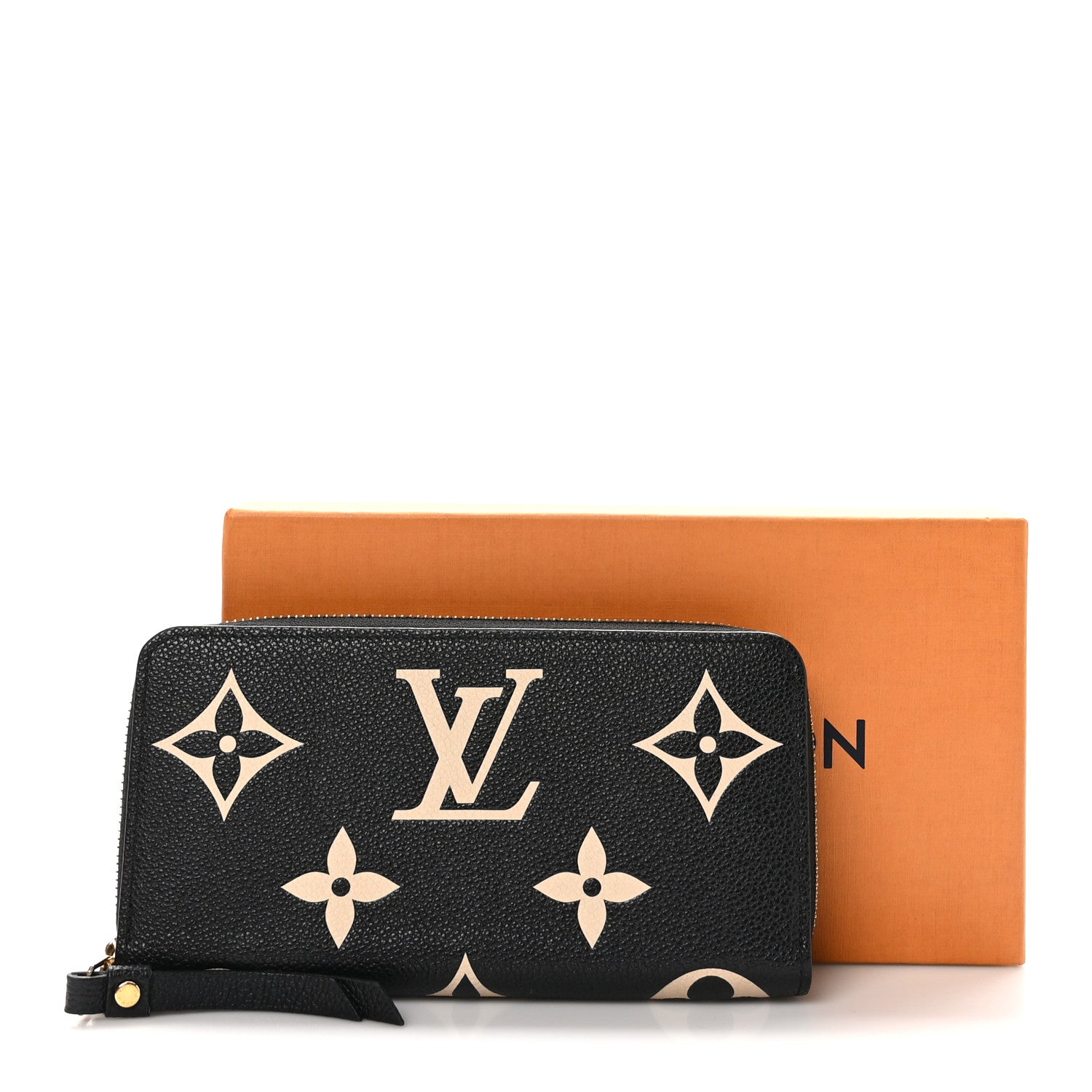 Louis Vuitton Empreinte Monogram Giant Zippy Wallet Black Beige 8 of 8