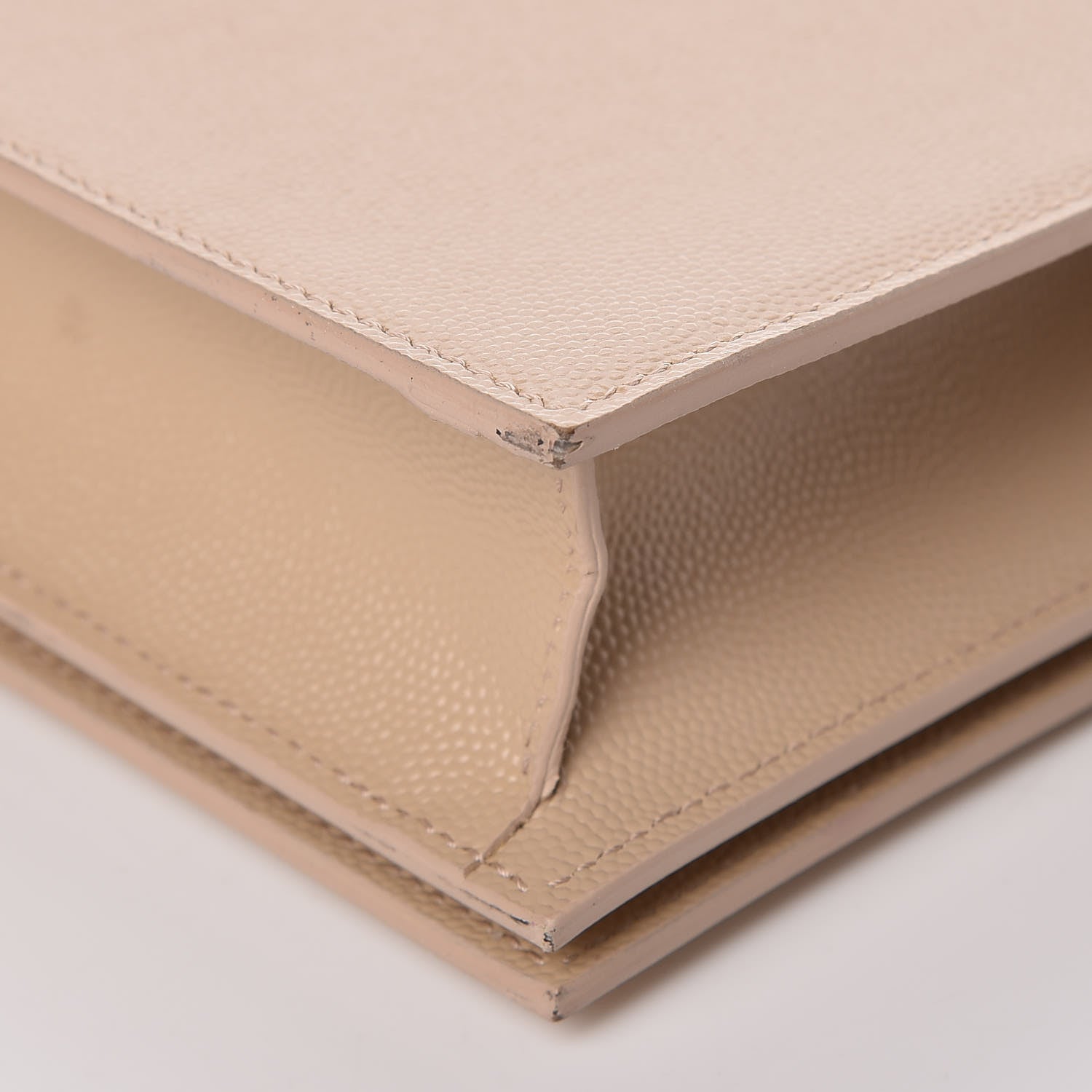 Saint Laurent Grain De Poudre Classic Kate Monogram Clutch Nude Powder 9 of 12