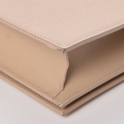 Saint Laurent Grain De Poudre Classic Kate Monogram Clutch Nude Powder 9 of 12
