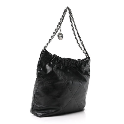Chanel Shiny Calfskin Quilted Small Chanel 22 Black 4 of 11