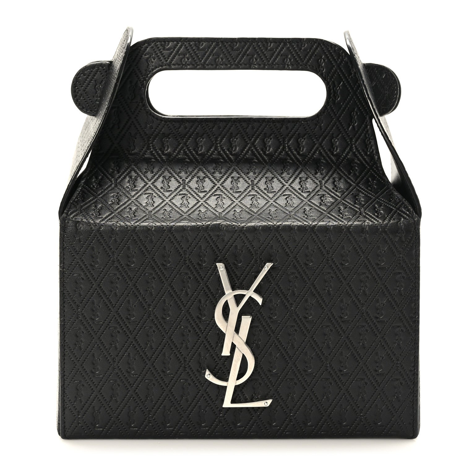 Saint Laurent Calfskin Monogram Take Away Box Black 1 of 10