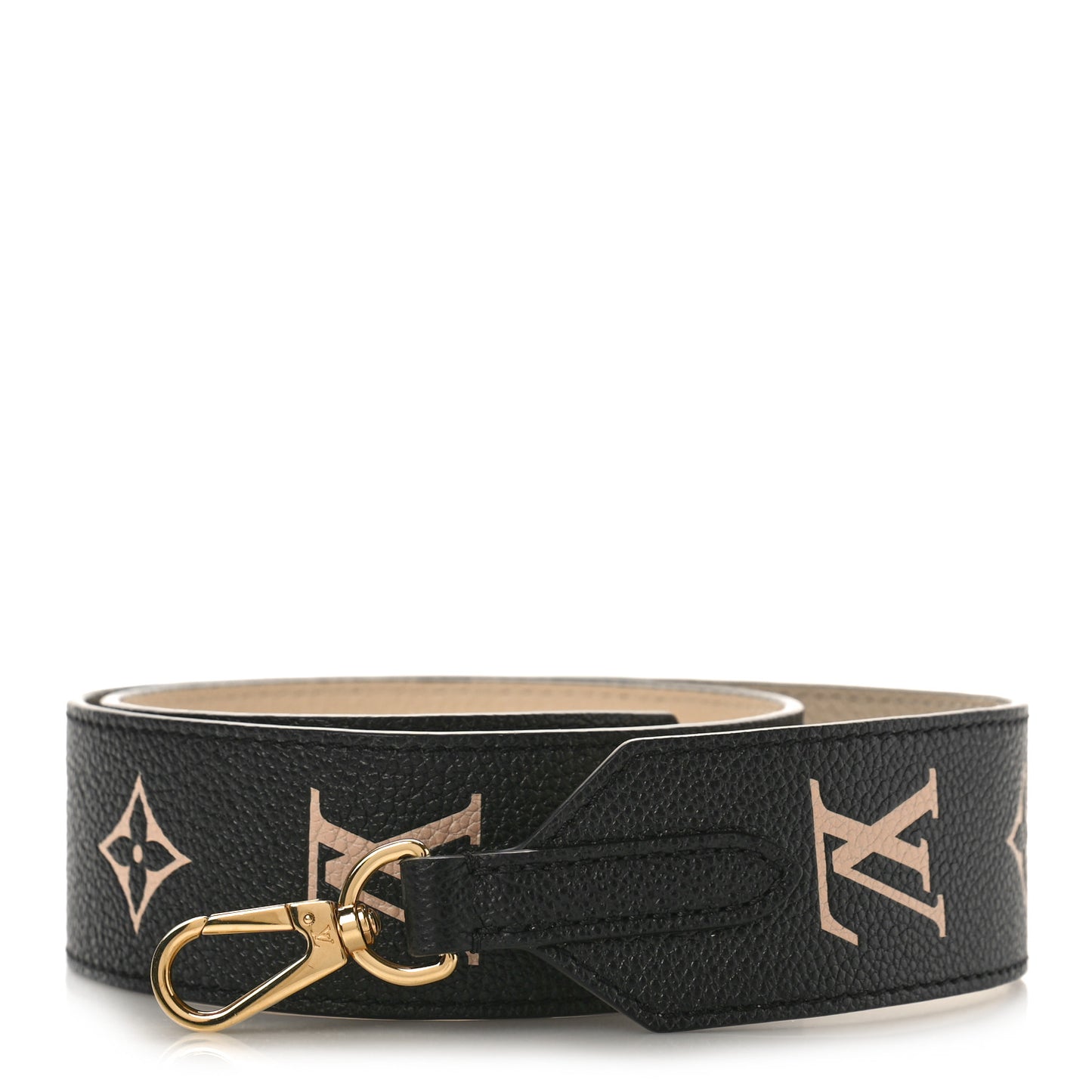 Empreinte Monogram Bandouliere Shoulder Strap Black Beige