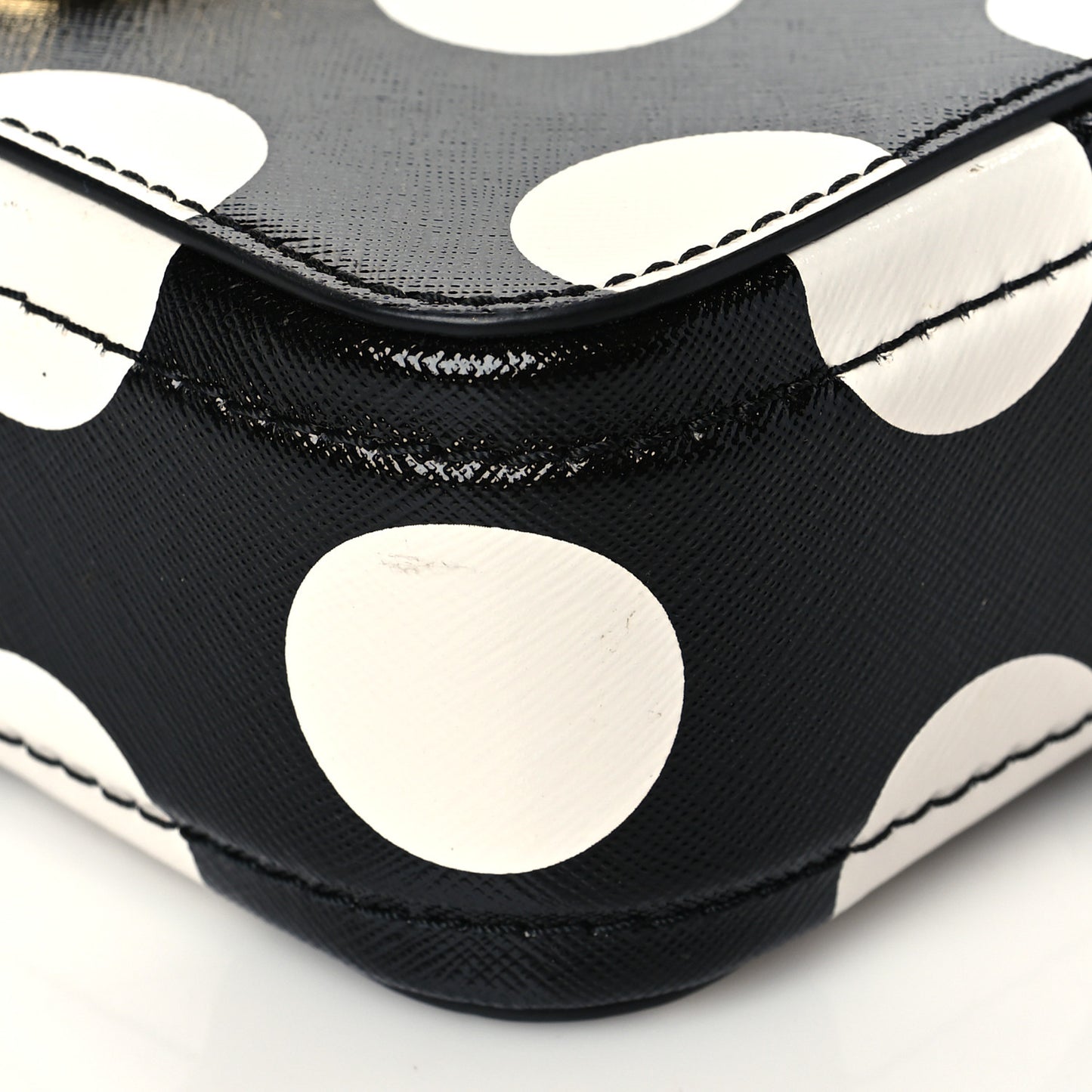 Saffiano The Dot Snapshot Camera Bag Black White