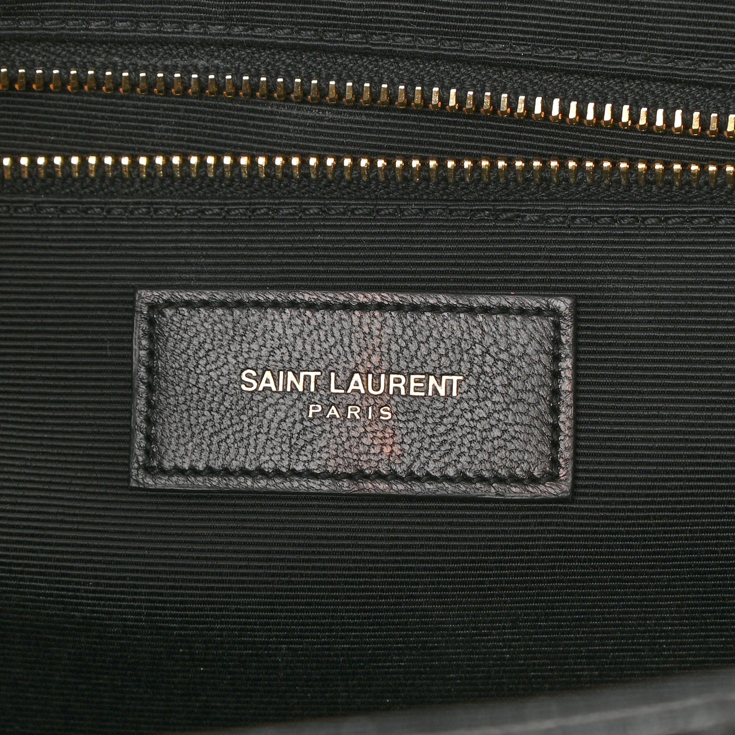 Grain De Poudre Matelasse Chevron Large Monogram Satchel Black