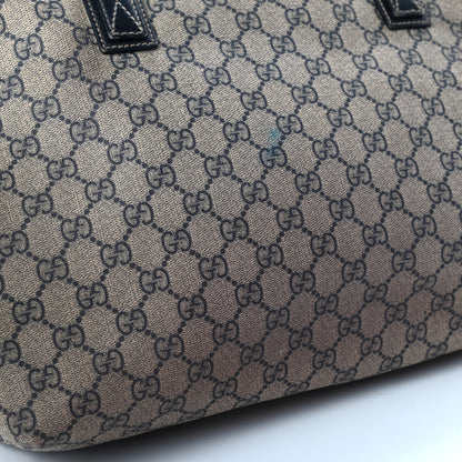 Gucci GG Supreme Monogram Medium Zippered Shopping Tote Navy 8 of 11