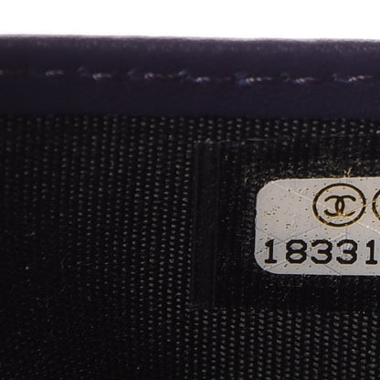 Chanel Iridescent Lizard Embossed Yen Wallet Purple 11 of 13