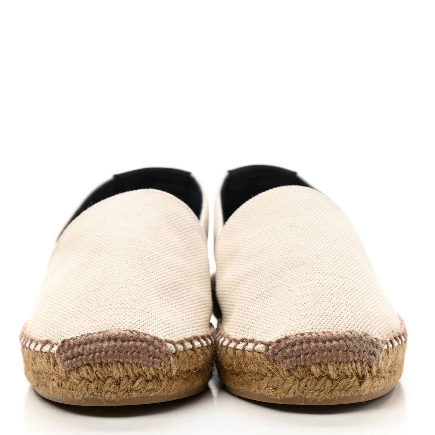 Canvas Nappa Elba Light Logo Embroidered Espadrilles 35.5 Ecru