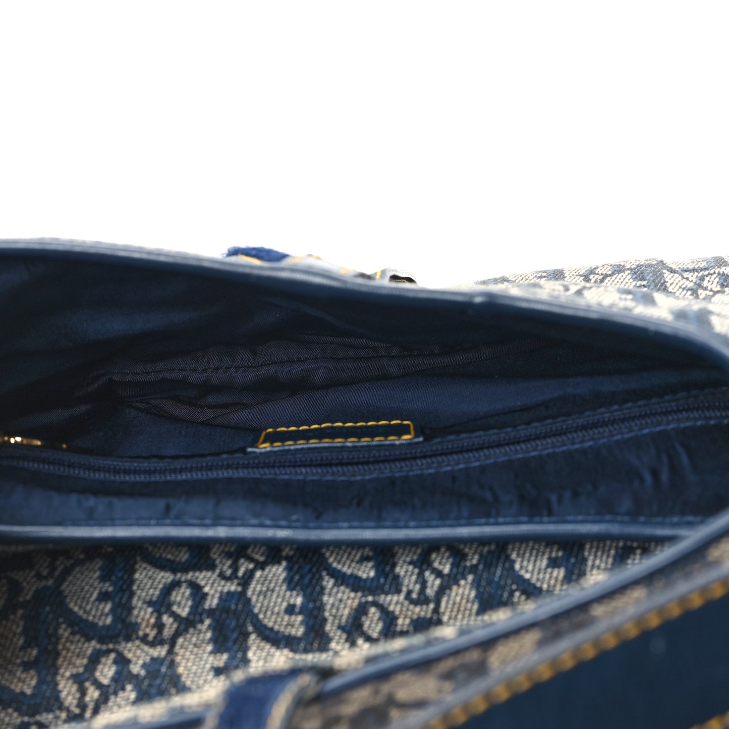 Monogram Double Saddle Bag Navy Blue