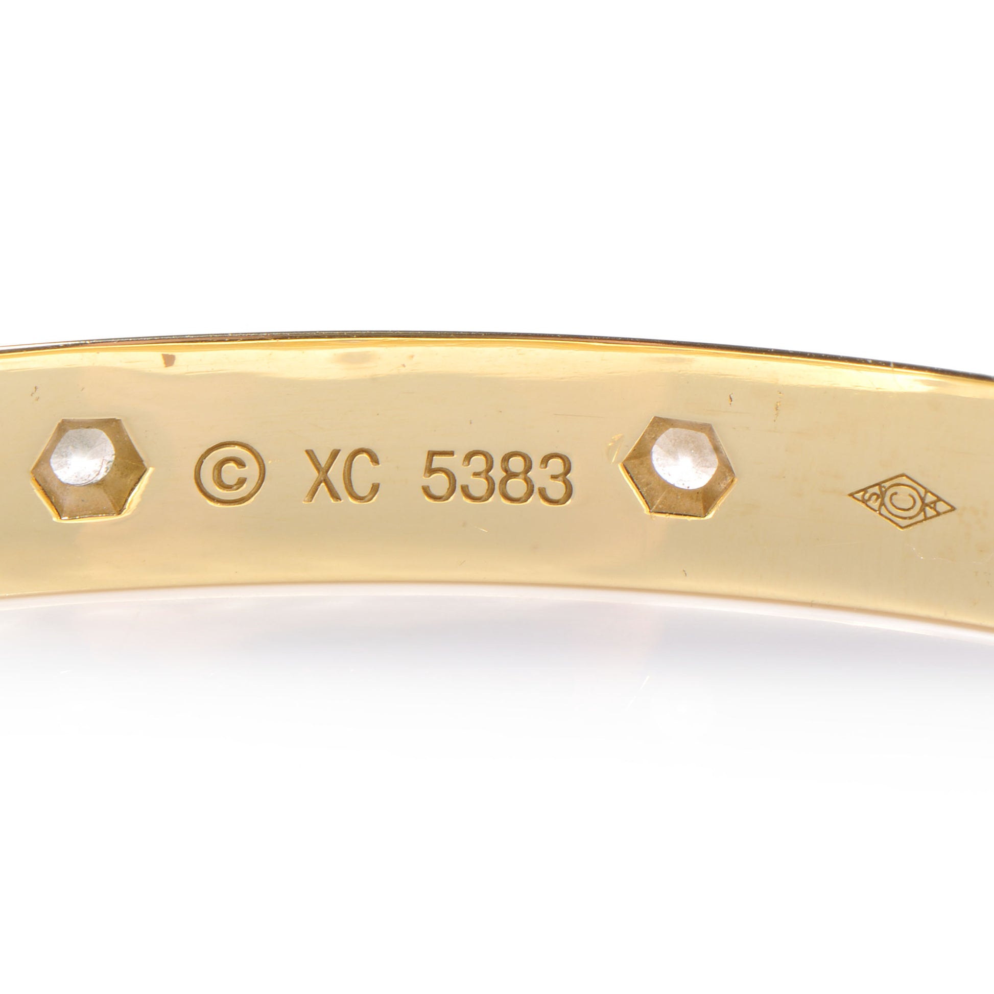 Cartier 18K Yellow Gold 10 Diamond LOVE Bracelet 17 4 of 7