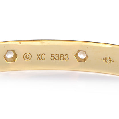 Cartier 18K Yellow Gold 10 Diamond LOVE Bracelet 17 4 of 7