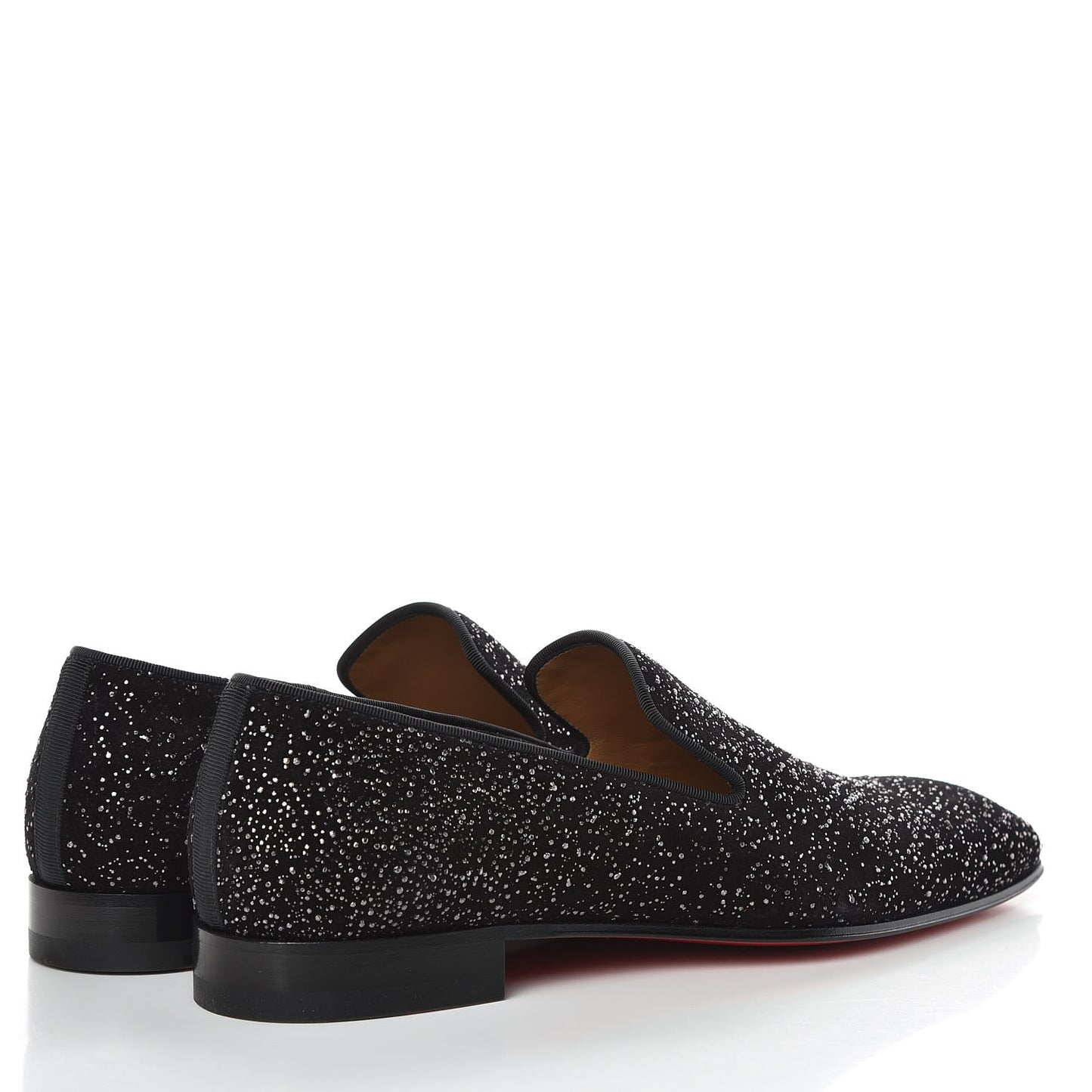 Veau Velours Mens Dandelion Crosta Flat Loafers 40 Black