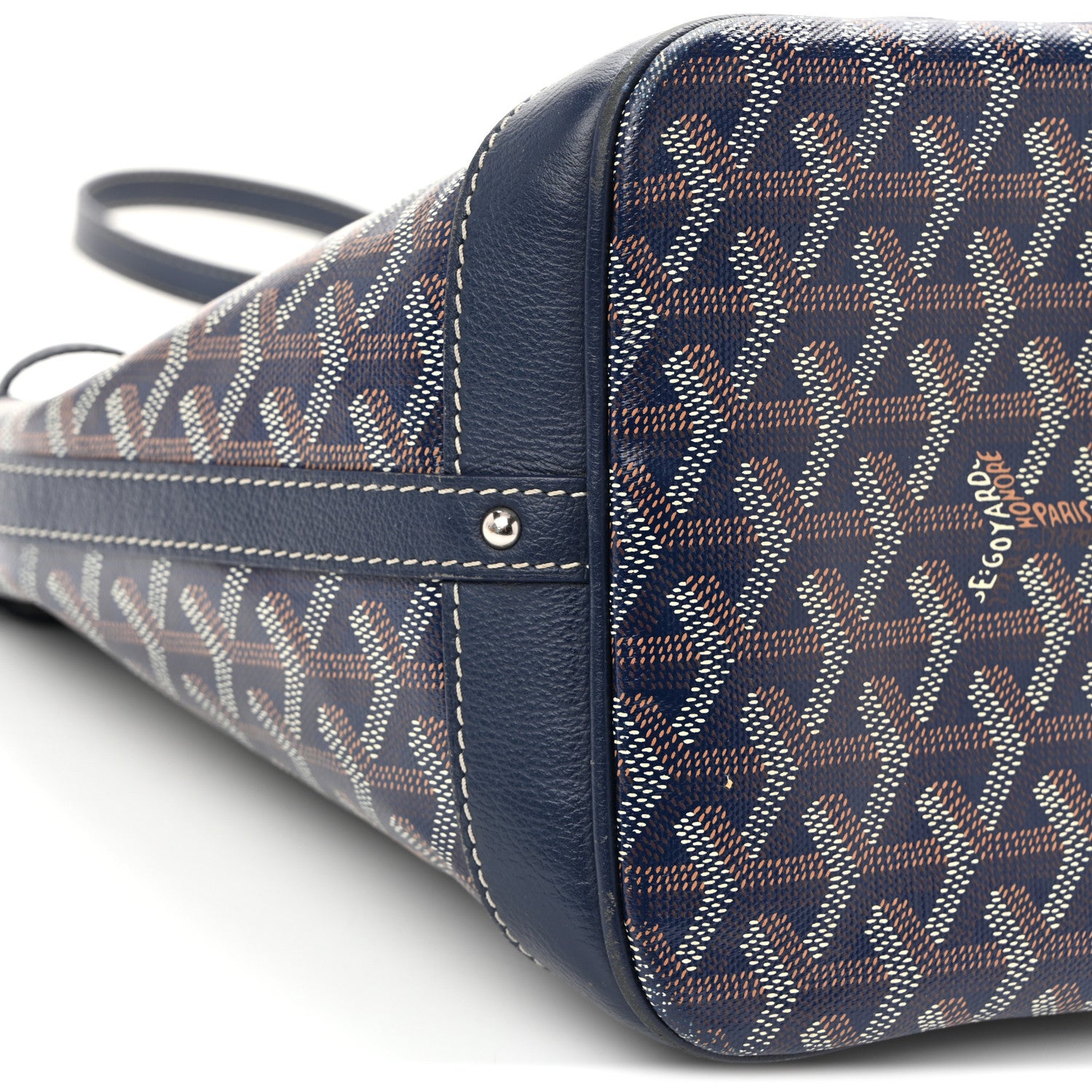 Goyard Goyardine Petit Flot Bucket Bag PM Navy 8 of 9