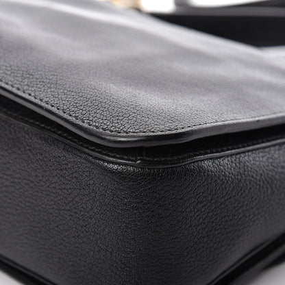 Miu Miu Goatskin Madras Shoulder Bag Black 11 of 24