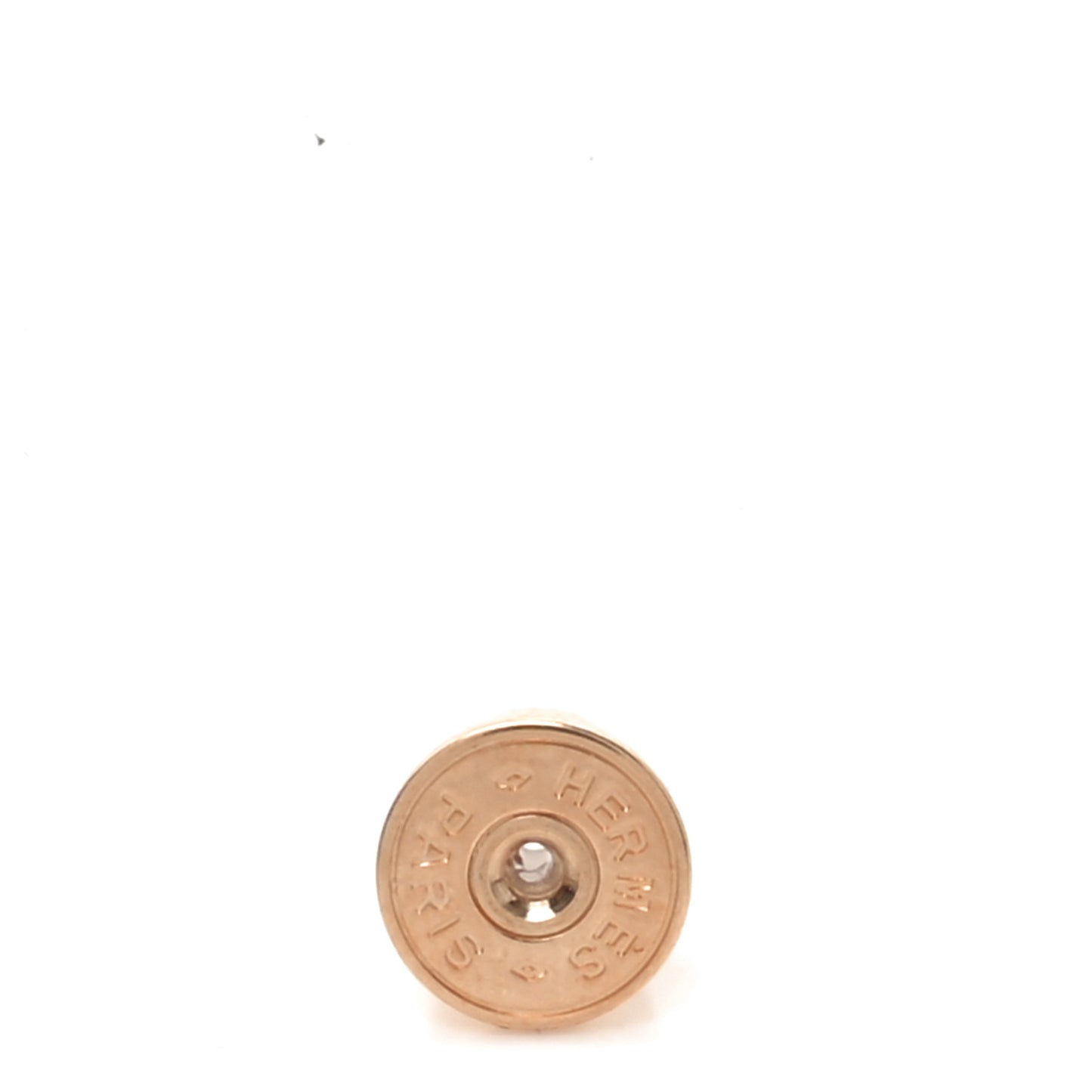 Rose Gold Lacquered Mini Pop H Earrings White