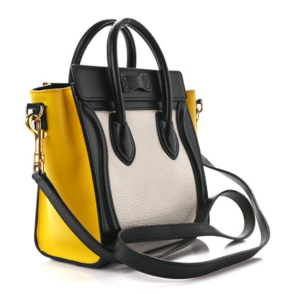 Celine Bullhide Calfskin Nano Tri-Color Luggage Amber 3 of 11