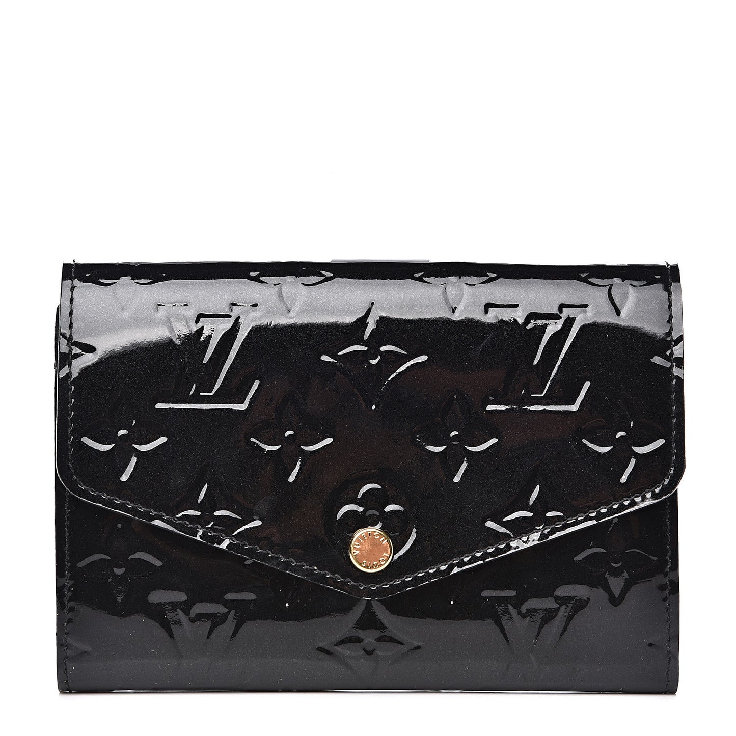 Vernis Sarah Compact Wallet Black Magnetique