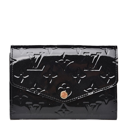 Louis Vuitton Vernis Sarah Compact Wallet Black Magnetique 1 of 10