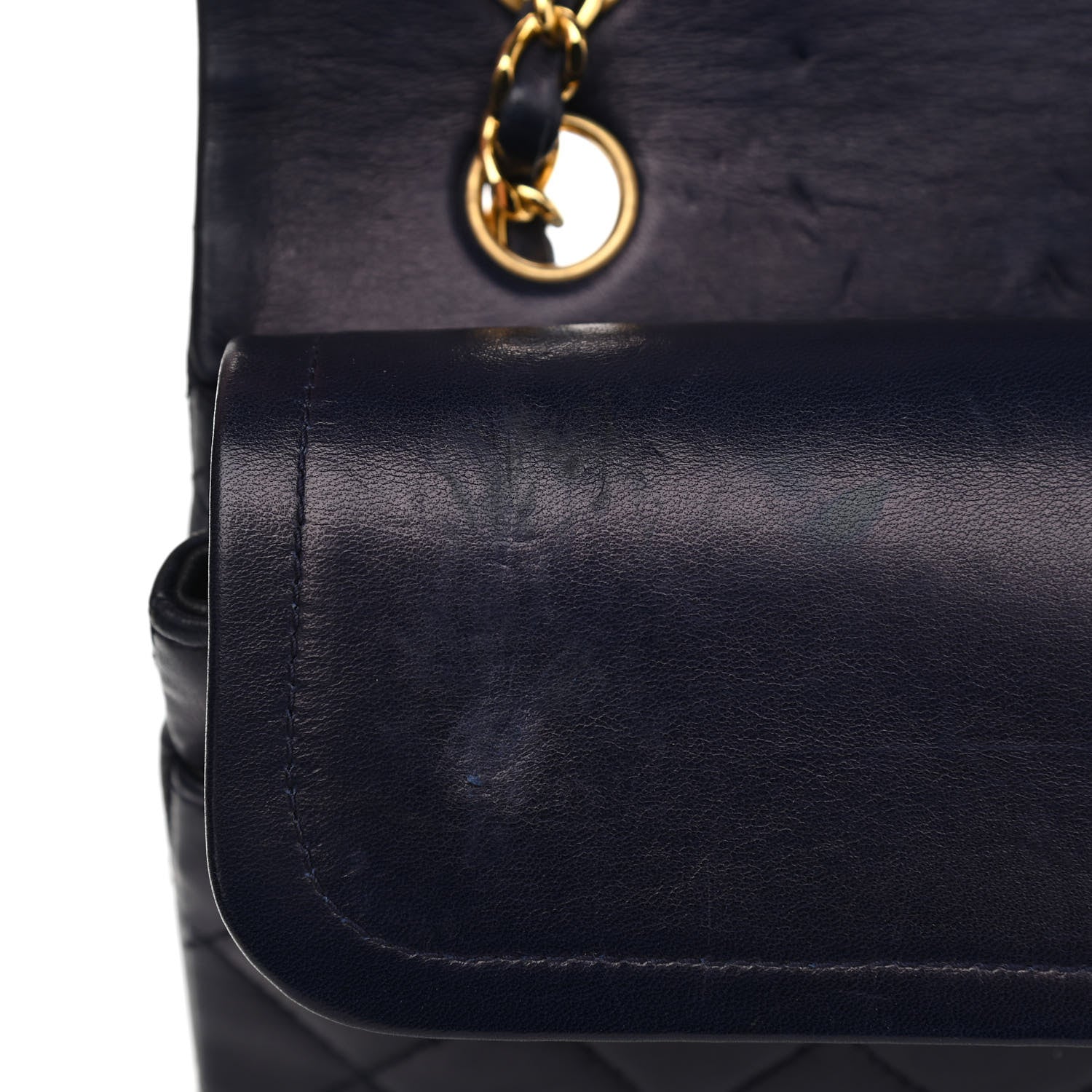 Chanel Lambskin Quilted Small Double Flap Navy 15 of 19