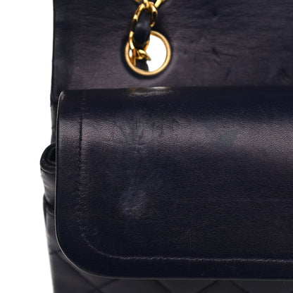 Chanel Lambskin Quilted Small Double Flap Navy 15 of 19