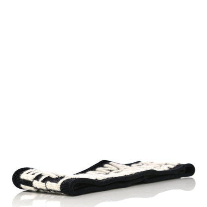 Chanel Cashmere Logo Headband Black White 3 of 6