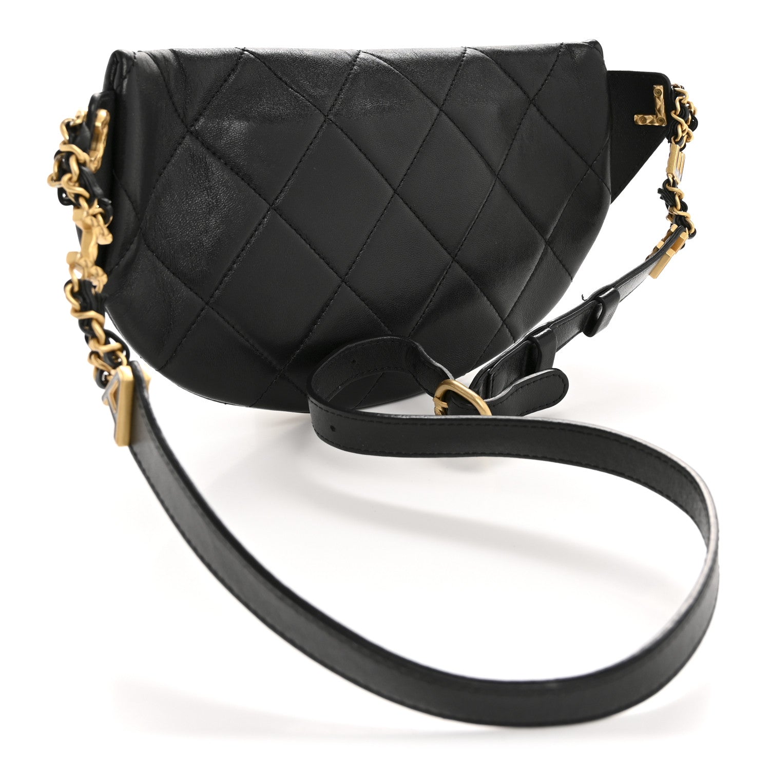 Chanel Quilted Lambskin Waist Pouch - Black