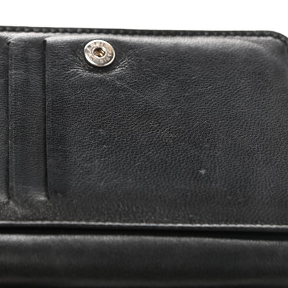 Chanel Lambskin Quilted Zip Around Coin Purse Wallet Black 7 of 9
