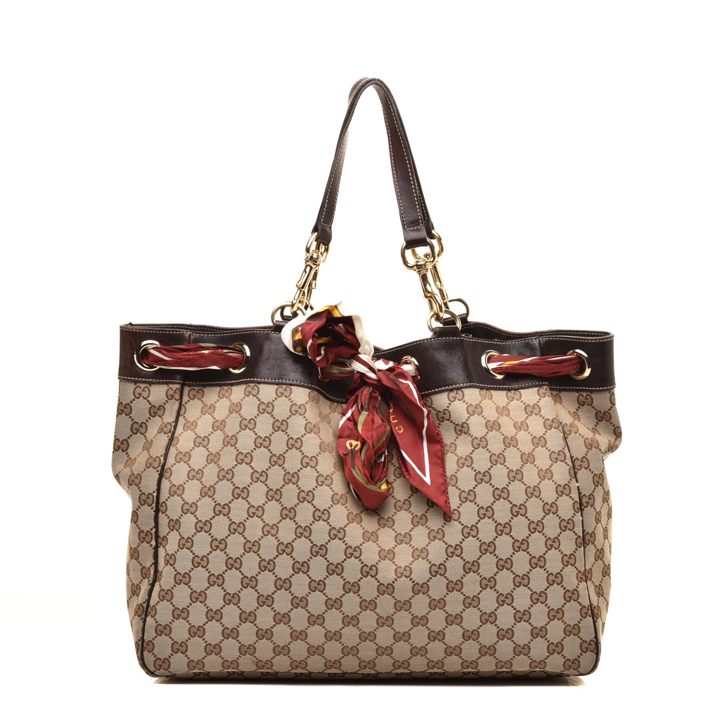 Monogram Large Positano Tote Brown