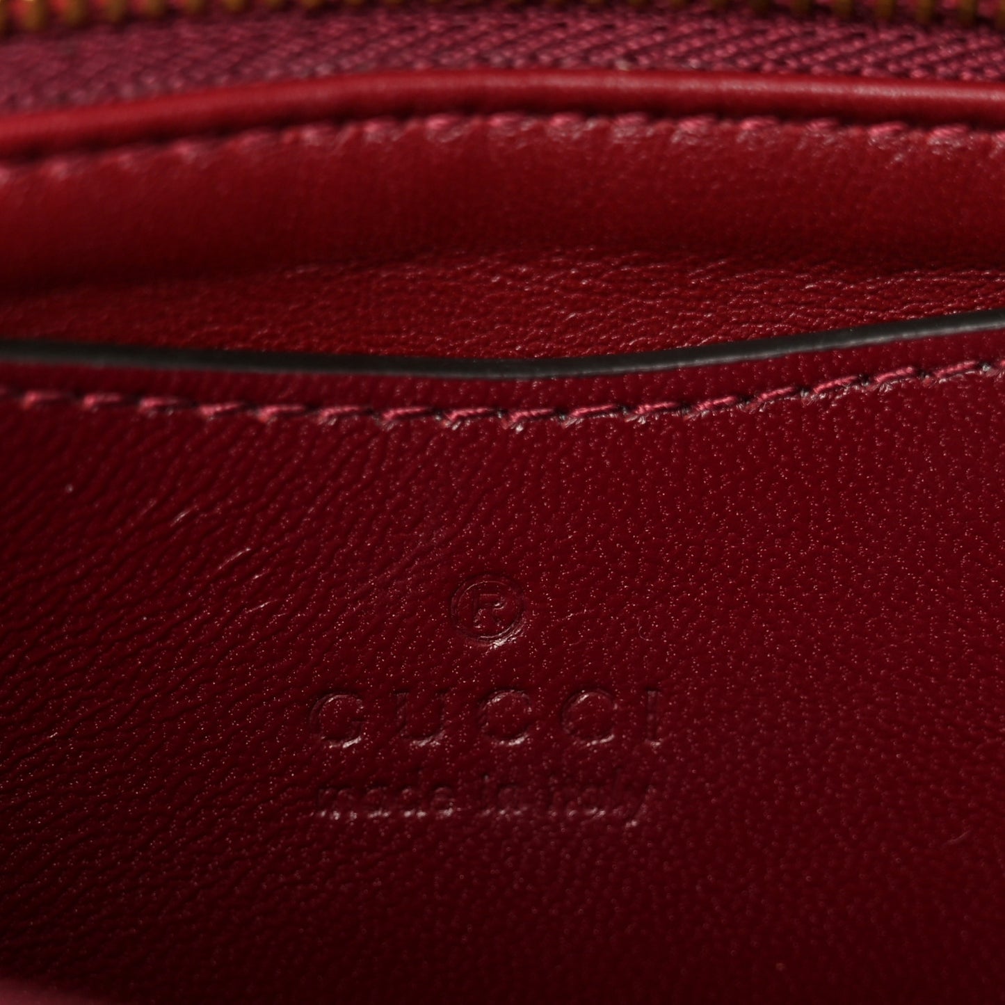 Lambskin Embossed Mini GG Milano Top Handle Shoulder Bag Rosso Ancora