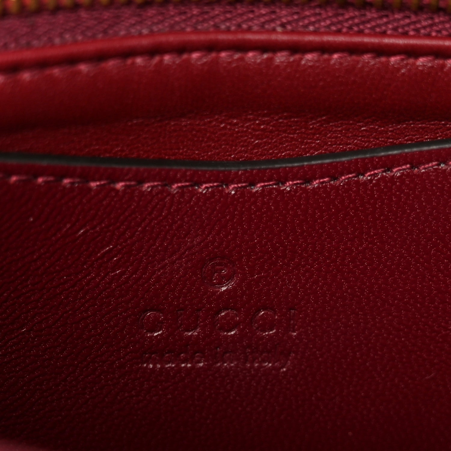 Gucci Lambskin Embossed Mini GG Milano Top Handle Shoulder Bag Rosso Ancora 6 of 11