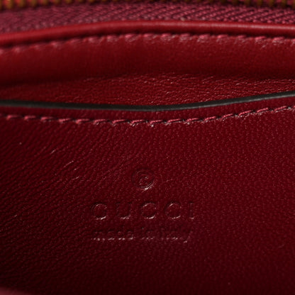 Gucci Lambskin Embossed Mini GG Milano Top Handle Shoulder Bag Rosso Ancora 6 of 11