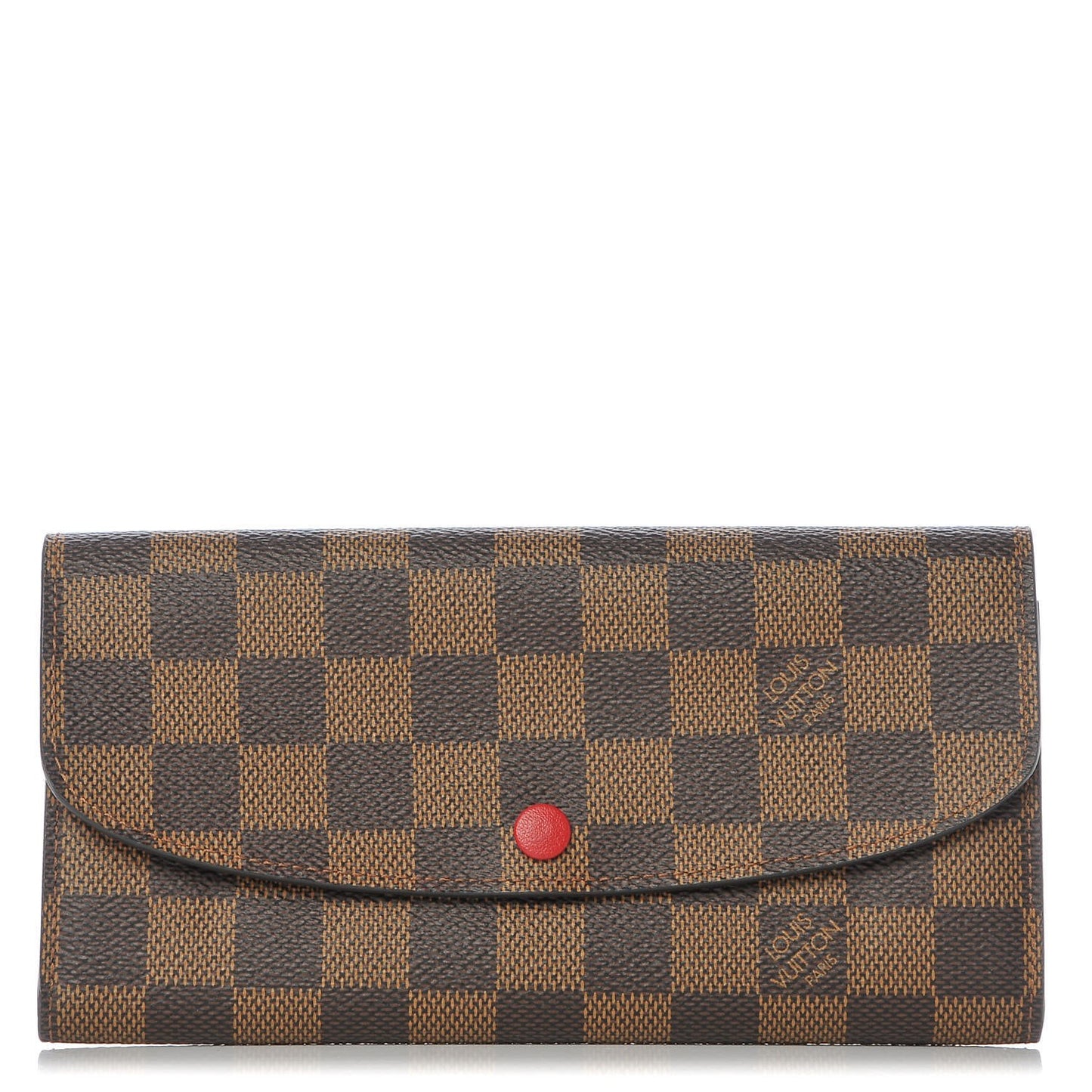Damier Ebene Emilie Wallet Red