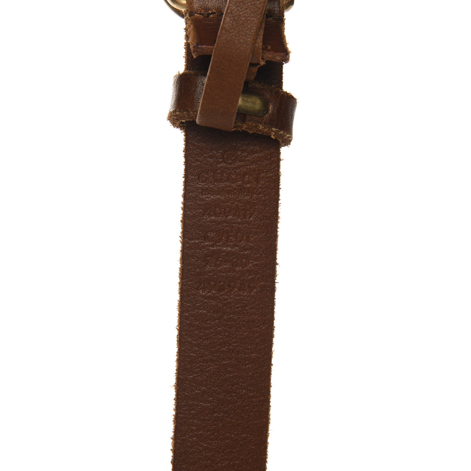 Gucci Faded Calfskin Double G 20mm Belt 75 30 Cuir 3 of 4