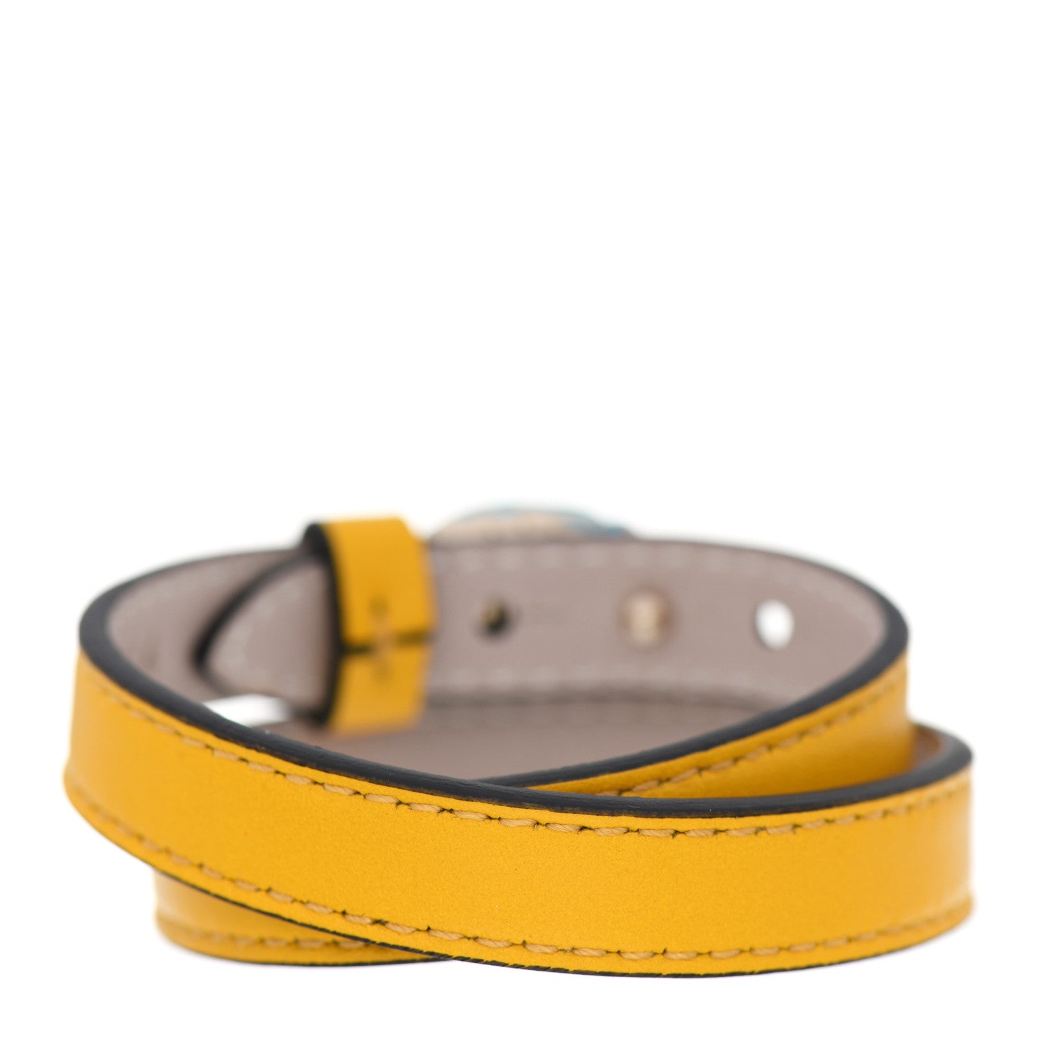 Bulgari Calfskin Serpenti Forever Double Coil Bracelet Citrine 3 of 7